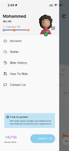 Step 1 - Open Account Menu